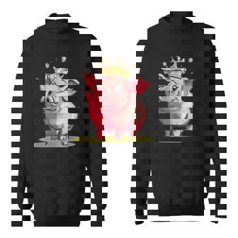 Divertido Cerdo Con Corona Para Los Amantes Del Reino Y Los Cerditos Camisa de entrenamiento - Regaloses
