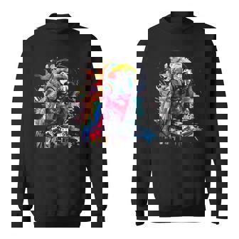 Dj Perroquet Bird Music Casque Beatmaker Dance Club Techno Sweater e - Cadeauxyz