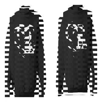 Dog Puppy And Baby Cat Heart Animal Dog & Cat Heart Sweatshirt - Monsterry