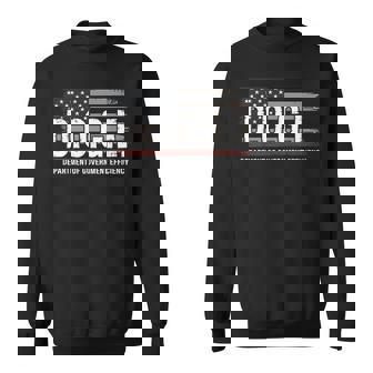 Doge Department Of Government Efficiency Usa Flag Sweatshirt | Mazezy