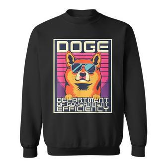 Doge Department Of Government Efficiency -Adults Classic Enthusiasts Novelty Item Lovers Pop Culture Fans Black Classic Fit Modern Classic Cartoon Theme Sweatshirt - Thegiftio UK