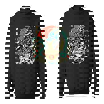 Dragon Ramen Kawaii Neko Japanese Noodles Aesthetic Sweatshirt - Monsterry