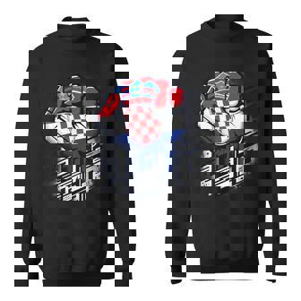 Drapeau Patriotique Croate Rétrointage Pour Fan De La Croatie Sweater e - Cadeauxyz
