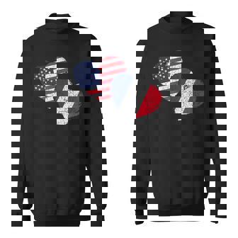 Drapeau Usa France Coeur Pays Américain Français Sweater e - Cadeauxyz