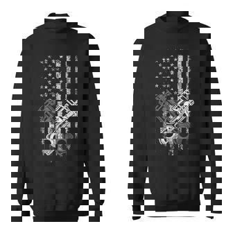 Drapeau Usaieilli Pistons Patriotiques Muscle Car Mécanique Sweater e - Cadeauxyz