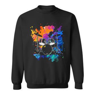 Drum Set Colourful Instrument Band Drums Music Musician Sweatshirt - Geschenkecke