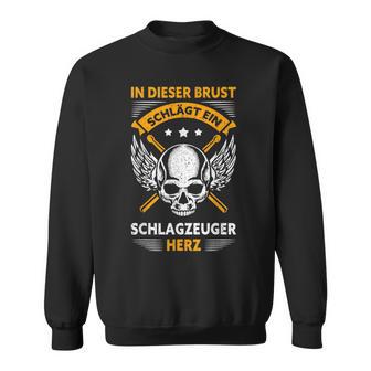 Drummers Heart Drumsticks Drums Sweatshirt - Geschenkecke