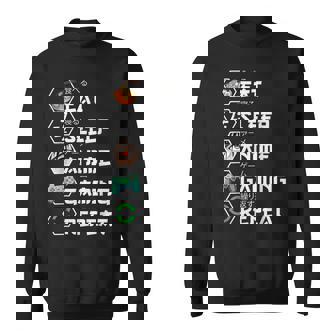 Eat Sleep Anime Gaming Repeat Camisa de entrenamiento - Regaloses