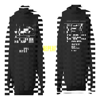 Eat Sleep Drill Repeat Drill Team Color Guard Sweatshirt - Monsterry