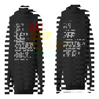Eat Sleep Feed Ducks Repeat Duck Breeders Vintage Tank Top Sweatshirt - Monsterry