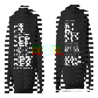 Eat Sleep Injera Repeat Flatbread Lovers Injera Bread Lover Sweatshirt - Monsterry