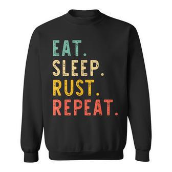 Eat Sleep Rust Repeat Programming Retrointage Sweatshirt - Geschenkecke