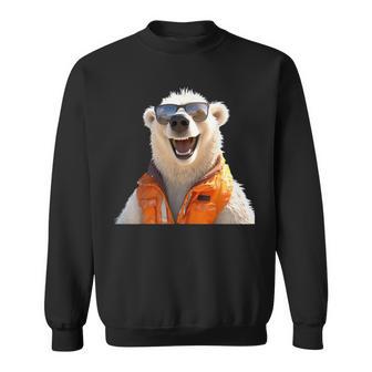 Eisbär Mit Sonnenbrille Tierliebhaber Bären Süßes Eisbären Sweatshirt - Geschenkecke