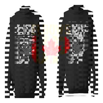 Elbows Up Canada Canadian Flag Retro Elbows Up Sweatshirt - Monsterry