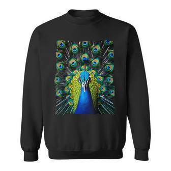 Elegant Peacock Eye Bird Watcher Blue Peacock Sweatshirt - Geschenkecke