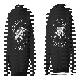 Elephant Animal Chiang Mai Thai Flag Bangkok Thailand Sweatshirt - Monsterry
