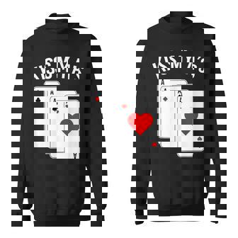 Embrasser Mes A Joueur De Poker Jetons De Poker Cadeau Sweater e - Cadeauxyz