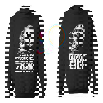 Erkenne Die Zeichen Einhorn Schatten Lustiger Spruch Einhorn Sweatshirt - Geschenkecke