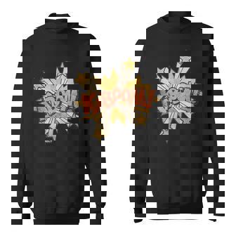 Explosion Vintage Kaboom Sound Illustration Cartoon Sweatshirt - Monsterry