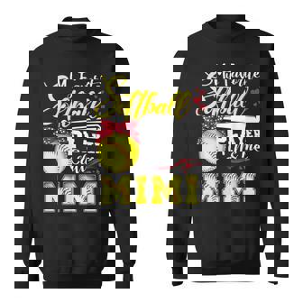 My Favorite Softball Player Calls Me Mimi Sweatshirt - Thegiftio UK