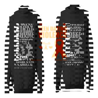 February Wear Orange Ribbon Teen Dating Violence Awareness Sweatshirt - Monsterry