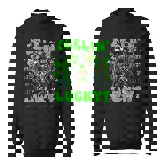 Feelin' Lucky St Patrick’S Day Horror Sweatshirt | Mazezy