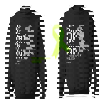 His Fight Is My Fight Muscular Dystrophy MD Awareness Ribbon Sweatshirt - Monsterry