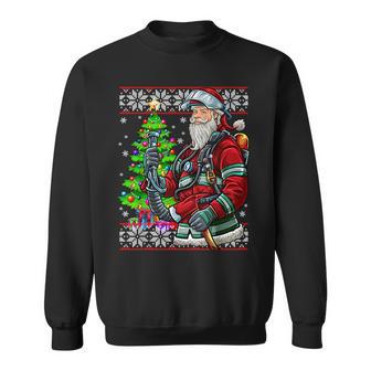 Fireman Santa Claus Fire Brigade Ugly Christmas Sweatshirt - Geschenkecke