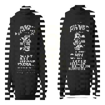FIREWORKS SAFETY DIRECTOR Boom Squad Firefighter Bang Sweatshirt - Monsterry