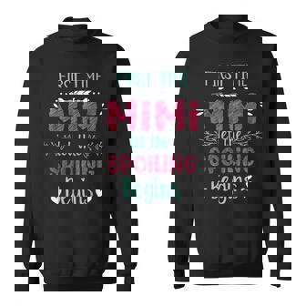 First Time Mimi Let The Spoiling Begin New Grandma Sweatshirt - Monsterry