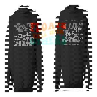 Floats Well With Others Summer Joke Lazy Tubing Sweatshirt - Monsterry