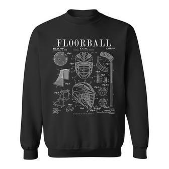 Floorball Player Stick Goalie Sportintage Lacquer Print S Sweatshirt - Geschenkecke