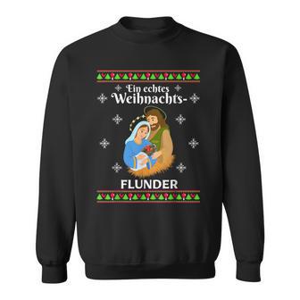 Flunder Fish Christmas Wonder Fishing Baltic Sea North Sea Sweatshirt - Geschenkecke