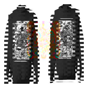 Folklore Samourai Riding Dragon Costume Japonais Sweater e - Cadeauxyz