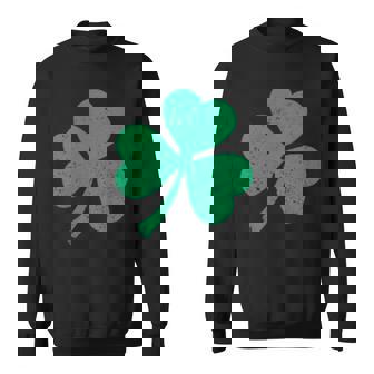 Four Leaf Clover Irish Shamrock StPatricks Day Green Sweatshirt - Monsterry