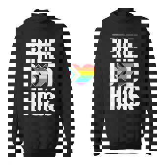 Free Dad Hugs Trans Rainbow Gay Pride Month LGBTQ Sweatshirt - Monsterry