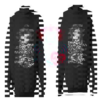 Free a Hugs Scary Clown Valentine Halloween Horror Character Sweatshirt - Monsterry