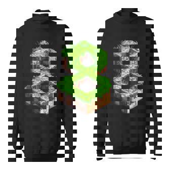 Fun 8Th Birthday Number 8 Video Gamer Pixel Themed Bday Boys Sweatshirt - Seseable