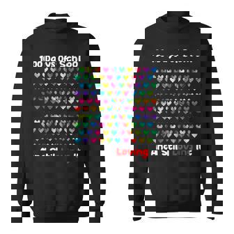 100 Jours D'école Et Toujours Aimer Ça Hearts 100E Jour Sweater e - Cadeauxyz