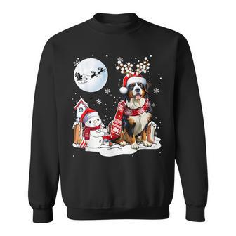 Bernese Mountain Dog Christmas Snowman Xmas Lights Sweatshirt - Geschenkecke