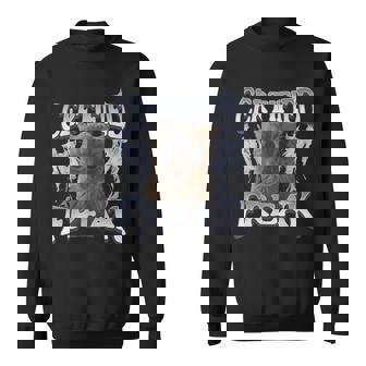 Cat Meme Certified Freak Eat Cement Cursed Cat Sweatshirt - Monsterry