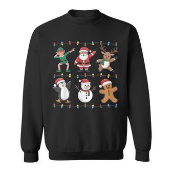 Christmas Reindeer Penguin Graphic With Santa Hat Sweatshirt - Geschenkecke