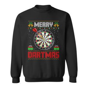 Dart Game Merry Dartmas Xmas Santa Ugly Dart's Christmas Sweatshirt - Geschenkecke