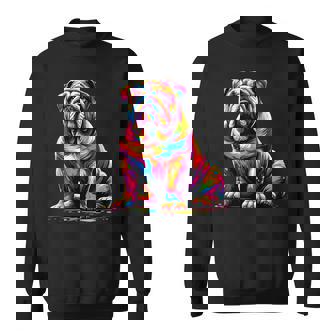 Dog Colorful English Bulldog Sweatshirt - Monsterry