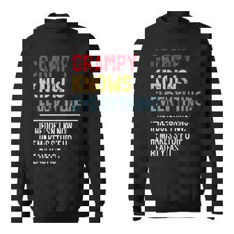 Grampy Knows Everything Father's Day For Grandpa Sweatshirt | Mazezy