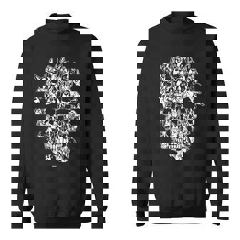 Halloween Costume Skull Boston Terrier Dog Lover Sweatshirt - Monsterry