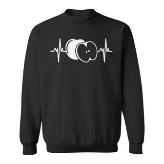 Heartbeat Ekg Apple Fruit Apple Sweatshirt - Geschenkecke