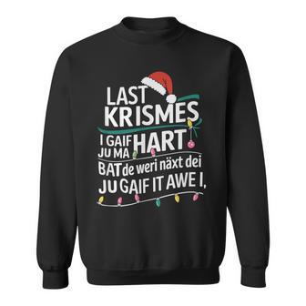 Last Christmas Parody Humour With Christmas Lights Sweatshirt - Geschenkecke