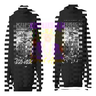 Mardi Gras Donald Trump Mardi Gras American Flag Mens Sweatshirt | Mazezy