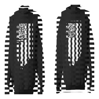 Qr Scan Code Dancing Us Flag Sweatshirt | Mazezy